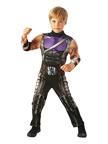 Rubies 3630505S Hawkeye Avengers Assemble Deluxe, Kindkostüm, Jungen, Schwarz (Original) Halloween von Rubie's