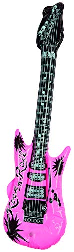 Rubie's 61411-STD Rubies 61411-Aufblasbare Gitarre, Inflatable Guitar, Rosa, Rock-n-Roll von Rubie's