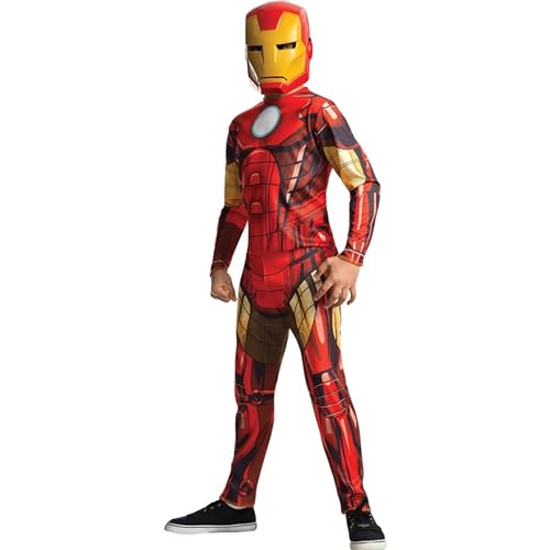 Rubies Avengers offizielles Kostüm, klassisch, Iron Man, für Kinder, 5 – 6 Jahre, 110-116 cm, roter und gelber Anzug und Maske – für Halloween, Karneval – Geschenkidee zu Weihnachten von Rubie's