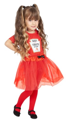 Rubies Baby Ketchup Kostüm Jungen Mädchen T-Shirt + Rock Tutu und Strumpfhose Baby Kleid für Karneval Party Cosplay von Rubie's