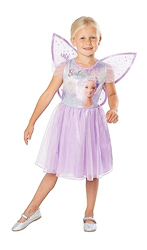 Rubies – offizielles Barbie-Kostüm für Kinder – Größe 3 – 4 Jahre – Kostüm mit Tutu-Kleid Typ Ballerina Lila und Flügel – für Halloween, Karneval, Weihnachten von Rubie's