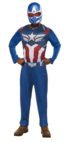 Rubies Captain America Brave New World Kostüm für Erwachsene, Jumpsuit und Maske, offizielles Marvel-Lizenzprodukt für Karneval, Partys und Cosplay von Rubie's