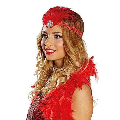 Kostüm Zubehör Haarband Charleston Flapper Karneval Fasching rot von Rubie's