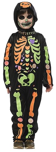 Rubies Chuches Glow in Dark Skelett Kostüm für Jungen und Mädchen, Jumpsuit im Dunkeln glänzend gedruckt und Mütze, offizielle Halloween, Karneval, Weihnachten und Geburtstag Rubies Chuches Glow in Dark Skelett Kostüm für Jungen und Mädchen, Jumpsuit im Dunkeln glänzend gedruckt und Mütze, offizielle Halloween, Karneval, Weihnachten und Geburtstag von Rubie's