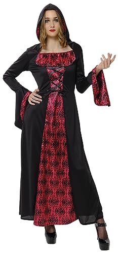 Rubies Geheimnisvolles Vampir-Kostüm für Damen, Kleid mit Kapuze, offizielles Halloween, Karneval, Partys und Cosplay von Rubie's