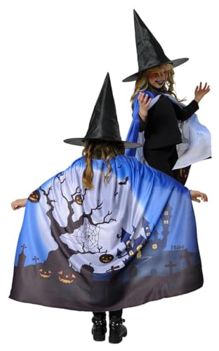 Rubies Hexen-Kostüm-Set für Mädchen und Jungen, Umhang und Mütze, offizielles Halloween-Kostüm, Karneval, Party und Geburtstag von Rubies