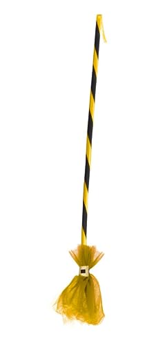 Rubies Hexenbesen für Mädchen, goldfarben und schwarz, Finish aus schwarzem Tüll, originelles Hexenkostüm, ideal für Halloween, Karneval und Geburtstag. Rubies Hexenbesen für Mädchen, goldfarben und schwarz, Finish aus schwarzem Tüll, originelles Hexenkostüm, ideal für Halloween, Karneval und Geburtstag. von Rubie's
