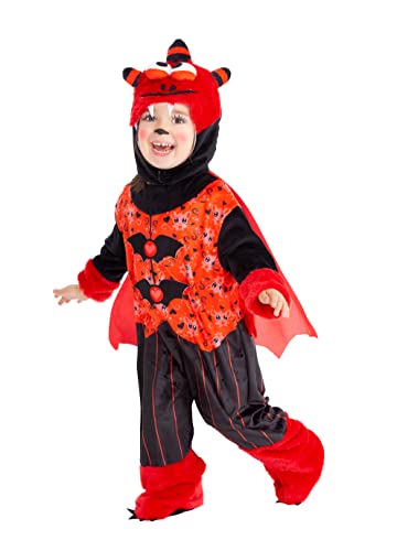 Rubies Monster Vampi Kostüm für Kinder von 1 bis 2 Jahren Jumpsuit, Umhang und Mütze für Halloween und Karneval von Rubie's