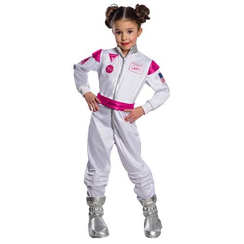 Rubie's offizielles Barbie Astronautin Kinderkostüm, Kinder Kostüm, Groß 7-8 Jahre, Welttag des Buches von Rubie's
