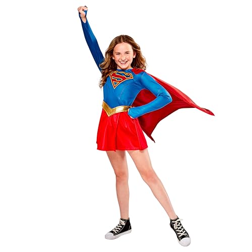 Rubies Offizielles DC Comics Supergirl TV Series Deluxe Kostüm für Mädchen, Schwarz/Rot, L, 1 Einheit Halloween von Rubie's