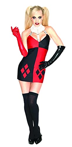 Rubies Offizielles Damen Villain Harley Quinn Kleid, Erwachsenenkostüm – Größe M von Rubie's