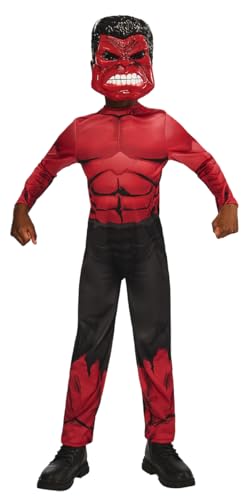 Rubies Offizielles Marvel Red Hulk klassisches Kinderkostüm, Superhelden-Kostüm, Größe 7–8 Jahre von Rubie's