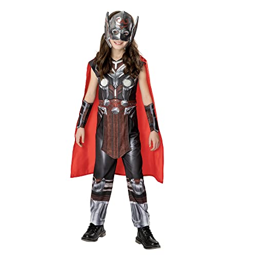 Rubies Offizielles Marvel Thor: Love and Thunder Mighty Thor Deluxe-Kinderkostüm, Kinder-Kostüm, Alter 9–10 Jahre, Halloween, Halloween von Rubie's