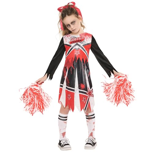 Rubie's Offizielles Zombie-Cheerleader-Kostüm für Kinder, Größe 5–6 Jahre von Rubie's