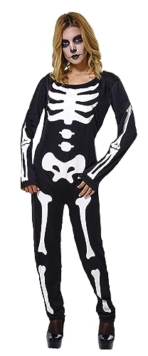 Rubies Skelita Glow In Dark Jumpsuit für Damen, offizielles Halloween-Kostüm, Karneval, Party und Cosplay von Rubie's