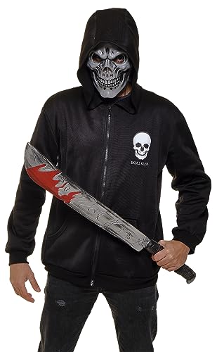 Rubies Skull Killer Kostüm für Erwachsene, Set mit Sweatshirt und Maske, offizielle Halloween, Karneval, Party von Rubie's