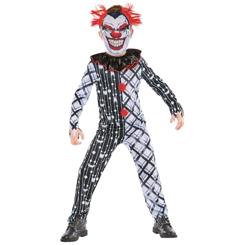 Rubie's offizieller monochromer Sinister-Clown-Anzug, Kostüm für Kinder, Größe Alter 7–8 Jahre von Rubie's