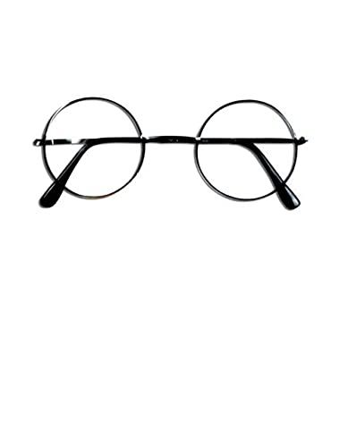 Vegaoo Harry Potter-Brille Kostüm-Accessoire für Zauberer schwarz - Schwarz von Rubie's