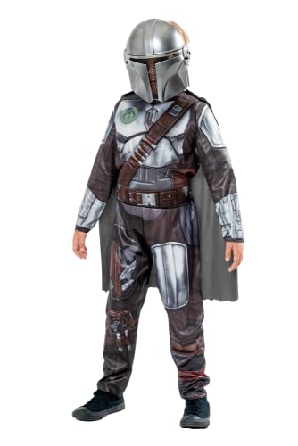 Rubies – Offizielles Star Wars – Deluxe-Kostüm The Mandalorian (Kinder) – Größe 9 – 10 Jahre von Rubie's