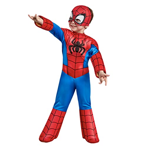 Rubie's Offizielles Luxuskostüm Spider-Man, Marvels Spider-Man und seine außergewöhnlichen Freunde, für Kleinkinder, Kinderverkleidung Halloween von Rubie's