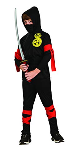 RUBIE'S Kinder Ninja Kostüm schwarz 8-10 Jahre (12109-L) RUBIE'S Kinder Ninja Kostüm schwarz 8-10 Jahre (12109-L) von Rubie's