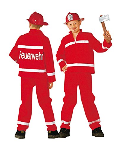 Feuerwehrmannkostuem Kostuem Feuerwehrmann rot fuer Kinder Feuewehranzug zweiteilig Gr. 164 von Rubie's