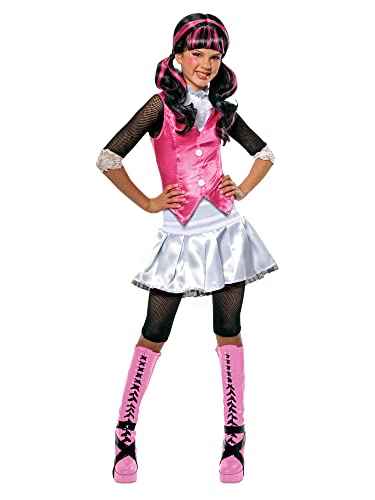 Original Lizenz Monster High Draculaura Kostüm Schwarz Pink Monsterhigh Monsterkostüm Kinderkostüm für Kinder Gr. L, M, Größe:M von Rubie's