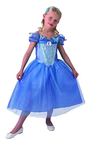 Rubies 610777 - Disney Cinderella Live Action Kostüm für Mädchen, blau Luxus S (3-4 años) blau von Rubies