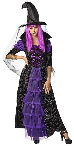 Rubies Böse Hexe Kostüm für Damen, offizielles Kleid und Hut, Halloween, Karneval, Party und Cospplay von Rubie's