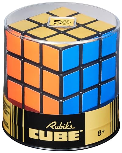 Rubik’s 3x3 Retro Zauberwürfel - der 3x3 Cube im Look and Feel des Originals von vor 50 Jahren, Jubiläumsausgabe mit Goldener Seite, für Logik-Akrobaten ab 8 Jahren von Rubik's