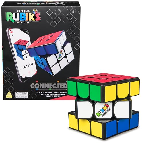 Rubik's ConnectedX - elektronischer 3x3 Cube für Einsteiger und Profis, Bluetooth-Verbinung zur App, die beim Lösen hilft, Spiele und Challenges enthält, ab 8 Jahren von Rubik's