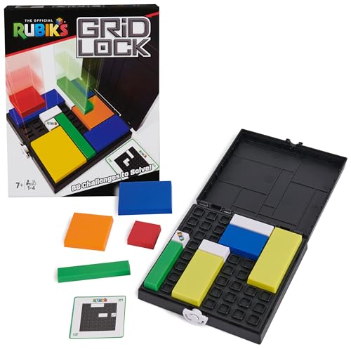 Rubik’s Gridlock, spannendes Knobelspiel mit 88 Aufgabenkarten, 4 Verschiedene Schwierigkeitsgrade, praktische Box für unterwegs, für 1 und mehr Spieler*Innen ab 7 Jahren Rubik’s Gridlock, spannendes Knobelspiel mit 88 Aufgabenkarten, 4 Verschiedene Schwierigkeitsgrade, praktische Box für unterwegs, für 1 und mehr Spieler*Innen ab 7 Jahren von Rubik's