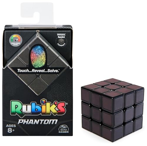 Rubik’s Phantom 3x3 Zauberwürfel, der Klassische 3x3 Cube mit Thermo-Twist, die Farbfelder leuchten erst bei Warmer Berührung, für Logik Akrobaten ab 8 Jahren von Rubik's