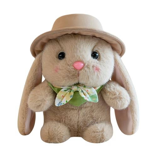 Plüschtier, Kaninchen (23cm Länge) Weiches,kuscheliges, umweltfreundliches Tiersammlung,Handpuppe Hase - Plüsch-Puppe, Kaninchen - Plüschtier, Kuscheltier (Schwarz) von Rubu22a