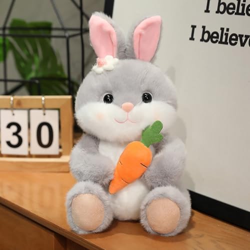 Plüschtier, Kaninchen Weiches,kuscheliges, umweltfreundliches Tiersammlung,Handpuppe Hase - Plüsch-Puppe, Kaninchen - Plüschtier, Kuscheltier (Grau) von Rubu22a