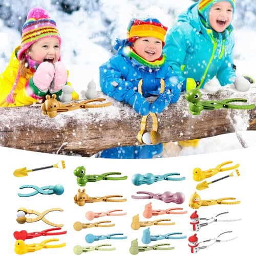 Rubu22a 9 Stück Schneeballzange, Schneeball Clip Schnee Former Set Snow Maker- Schneebälle (ca. 7 cm Durchmesser) in Sekunden Formen, nie Wieder kalte Hände (A) von Rubu22a