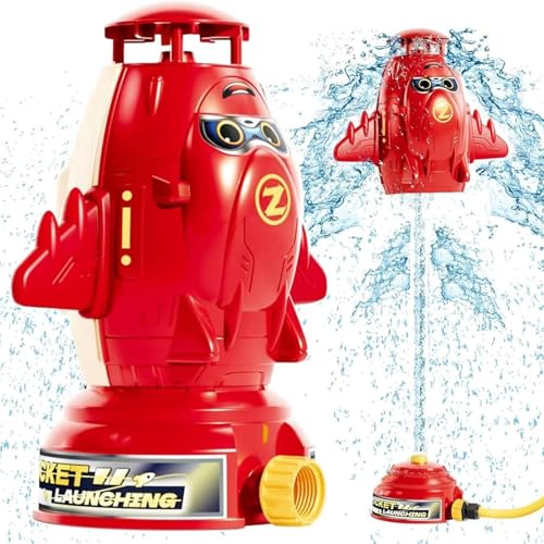 Wasserrakete Sprinkler,Outdoor Rocket Wasserspielzeug Sprinkler für Kinder Raketenform,Wasserspielzeug Garten,Rasensprenger Kinder,Outdoor Wasserspielzeug Sprinkler für Kinder Raketenform (A) von Rubu22a