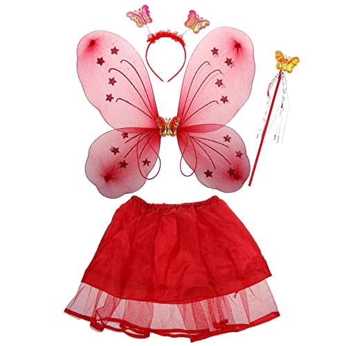 Rudiaoa Traumhafte Fee Prinzessin Zauberstab Schmetterlinge Flügel Stirnband Geburtstag Party Halloween Cosplay Kostüm Requisiten Geschenke von Rudiaoa