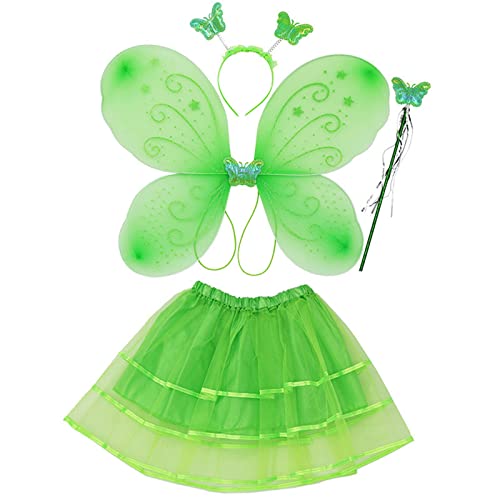 Rudiaoa Traumhafte Fee Prinzessin Zauberstab Schmetterlinge Flügel Stirnband Geburtstag Party Halloween Cosplay Kostüm Requisiten Geschenke von Rudiaoa