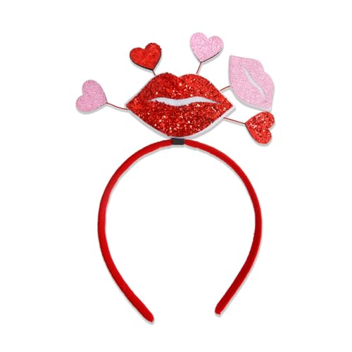 Rudiaoa Valentinstag Stirnband Boppers Giltter Herz Headhoop Hochzeit Party Requisiten Festival Haarband Cosplay Kostüm Kopfbedeckung von Rudiaoa