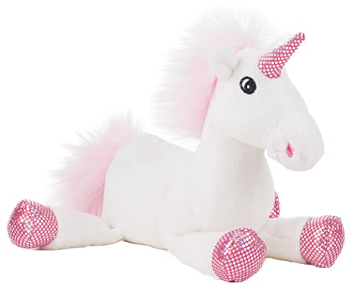 Schaffer 5521 Shiny Plüsch Einhorn, weiß/pink, 22 cm von Schaffer