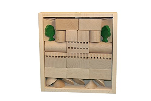 Holzspielzeug Architekturbaukasten Nr. 2 BxHxT 19,5x20,5x4,5cm NEU Holzbaukasten Spielsortiment Bauspiel Bausteine Spiele Spielzeug Strategiespiel Geschicklichkeitsspiel Geduldsspiel Holzgestaltung von Rudolphs Schatzkiste