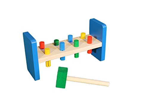 Holzspielzeug Klopfbank mit Hammer BxHxT 27x9x4cm NEU Holzspiel Geduldsspiel Geschicklichkeitsspiel Holzbank Holzhammer Spielsortiment Spiele Holz Seiffen Erzgebirge Spielzeug Strategiespiel Bauspiel von Rudolphs Schatzkiste