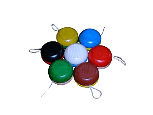 Holzspielzeug Yo-Yo Rot-Weiß BxT 5x3cm NEU Holzspiel Geduldsspiel Geschicklichkeitsspiel Holzyoyo Spielsortiment Spiele Holz Seiffen Erzgebirge Spielzeug Strategiespiel Bauspiel Holzges von Rudolphs Schatzkiste