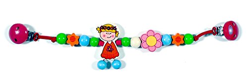 Rudolphs Schatzkiste Babyspielzeug Kinderwagenkette Blumenmädchen BxLxH 460x20x80mm NEU Stubenwagen Kette Babywagen Baby Figur Clip Befestigung Clipse Holzfigur Holzspielzeug Holzgestaltung Kreativ von Rudolphs Schatzkiste