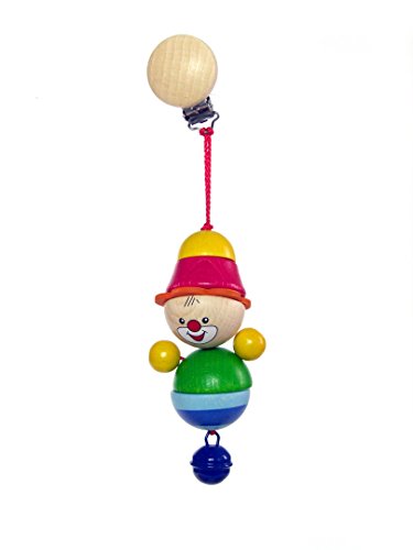 Rudolphs Schatzkiste Holzspielzeug Clipfigur Clown Felix BxLxH 60x45x210mm NEU Figur Clip Befestigung Clipse Holzfigur Kinderwagen Holzspielzeugfigur Holzgestaltung Kreativ Spielsortiment Spiele Holz Seiffen Erzgebirge von Rudolphs Schatzkiste