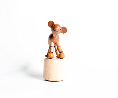 Rudolphs Schatzkiste Holzspielzeug Wackelfigur AFFE Höhe=8cm NEU Spielzeug Wackeln Wackeltier Wackelspielzeug Figur Holzspielzeug Holztier Tier Drücken Drückfigur Holz Holzfiguren Seiffen Erzgebirge von Rudolphs Schatzkiste