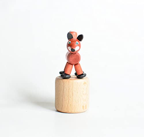 Rudolphs Schatzkiste Holzspielzeug Wackelfigur Fuchs Höhe=7cm NEU Spielzeug Wackeln Wackeltier Wackelspielzeug Figur Holzspielzeug Holztier Tier Drücken Drückfigur Holz Holzfiguren Seiffen Erzgebirge von Rudolphs Schatzkiste