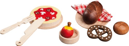 Rülke Holzspielzeug 97516 Puppenhauszubehör, holzfarben, braun, rot, weiß von Rülke Holzspielzeug