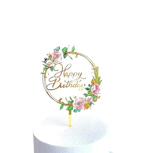 Rose Gold Geburtstags feier Kuchen Dekorations werkzeuge Alles Gute zum Geburtstag Mädchen Junge Acryl Kuchen Topper Baby Dusche Dessert Zubehör Werkzeuge von Rufevee